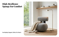 Hippo-Inspired Chair French Design Indoor Furniture Comfortable Designer Piece for Adults, Readers, Bedroom, Study