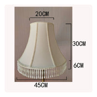 Beaded Lampshade Linen Texture Floor Lamp Shade Elegant Decor for Hotel Lobby