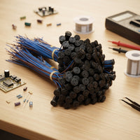 Wire Connector with Bakelite Lamp Holder for 4mm Bi-Pin Base, High Temperature PTFE Insulation with 20cm Length, Blue and Brown DIY Lighting Kit