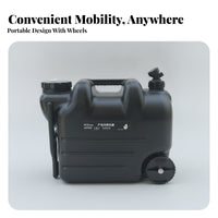 Screw-on Cap Outdoor Gear Rolling Water Container Wheeled Camping Water Container with Wheels Carry Handle for Travel