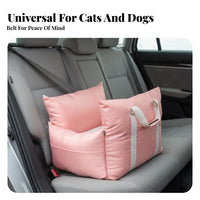 Multi-Use Small Dog Car Seat Comfortable Washable Pet Car Carrier Soft Padding for Travelers, Road Trips, Home