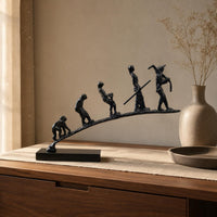 Abstract Human Figure Sculpture Painted Finish House Decoration for Bedroom