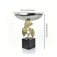 Fruit Bowl Stand Textured Tabletop Centerpiece Gold-Colored for Dining Table