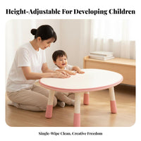 Child-Safe Design Adjustable Height kids' Table Rounded Edges Peanut Shaped Play Table Anti-Slip Legs children's Study Desk and Chair Easy to Clean for Toddlers, Preschoolers, Teachers, Classroom, Daycare, Playroom, Nursery