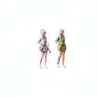 2 Pieces 1:64 Scale Female Figures Highly Detailed Resin Girl Figurines