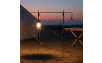 With Hook Camping Lantern Stand Easy to Assemble Portable Camping Light Stand Foldable Detachable Camp Hanger Lightweight for Hiking