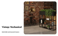 Multi-Functional rustic lattice Shelf Multifunctional Partition Screen Freestanding Shelving unit long-lasting for Interior Designers, Business Owners, Cafe, Restaurant, Balcony, Living Room