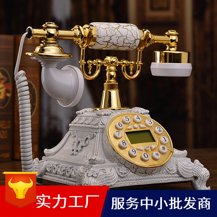 Antique European Style Vintage Telephone White Old Chinese Retro Home Fashion Landline