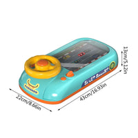 Simulated Driving Steering Wheel Toy Music Function Car Adventure Game Double Power Supply Kids Steering Wheel Driving Toy for Girls, Young Children