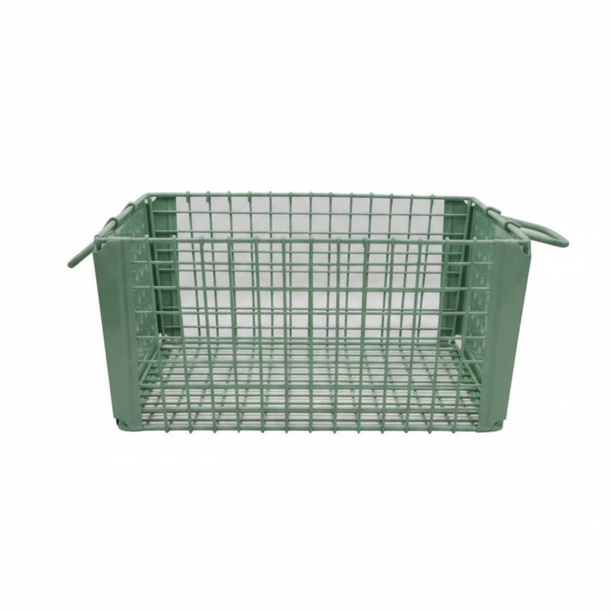 Stackable Wire Basket with Handles Stackable Metal Crate Good Air Circulation