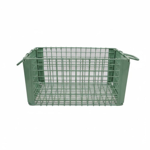 Stackable Wire Basket robust Construction Stackable Metal Crate for Homeowners