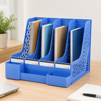 Desk Organiser, 4 Layer Document Organiser 10cm PP, File Organiser for Office Workers & Students, 500 Sheet Capacity