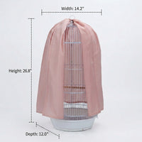 Round Bird Cage Cover with Top Loop, Full Coverage Round Cage Cover and Bird Cage Cloth for Blackout, Good Night Bird Parrot Bird Cage Shelter