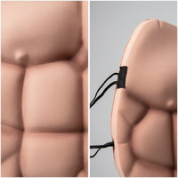 Wearable Muscle Chest Molded Foam Torso with Straps Lightweight Prop Realistic for Adults, Performers, Costume Parties, Stage Performances, Pranks