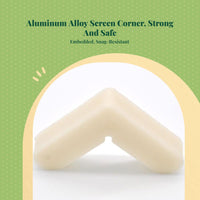 Vintage Aluminum Alloy Opening Screen Corner Bracket, Plastic Internal Angle Connector, Easy Installation, firm-fit, DIY Home Opening Accessories