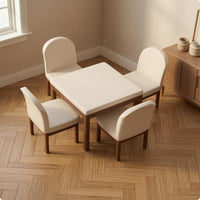 5 Pieces Dollhouse Dining Room Set Easy to Display for Pretend Play