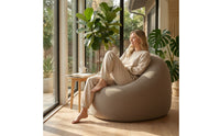 Flocked Inflatable Bean Bag Chair Portable Inflatable Beanbag Quick Setup Inflate Chair Comfortable for Dorm Room