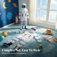 Astronaut Jumpsuit with Helmet Reflective Visor Astronaut Jumpsuit Set for Boys
