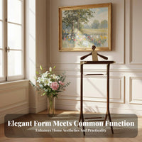 Floor-Standing Suit Rack Multi-Functional Garment Stand Vintage design With Accessory Tray for Adults, Professionals, Office