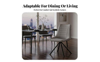 Upholstered rotate Chair Modern Design rotate Chair with X-Frame Legs Ergonomic Backrest No casters for Adults, Kitchen, Bedroom