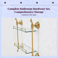 Rustproof gold wall towel rack