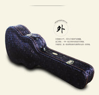 Wooden Guitar Case for 41-inch and 39-inch Folk and Classical Guitars, Convex Shape