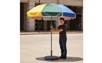Sun Protection Commercial Stall Umbrella Weather Resistant Large Outdoor Sunshade Heavy Duty Garden Sunshade for Street Vendors, Business Owners, Patio, Restaurant Terrace