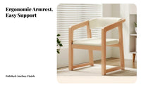 Upholstered Armchair Traditional Chinese design Upholstered Z-Shaped Chair With Armrests Minimalist Aesthetic for Office Workers