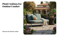 4 Pieces Waterresistant 4-Piece Rattan Furniture Group sunlight-resistant 4-Piece Wicker Seating Group Weather-Resistant Outdoor Furnishing Low Maintenance for Families, Homeowners, Entertainers