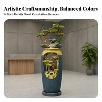 Rockery Landscape Water Feature Peaceful Landscape Floor Standing Water Feature Look Circulating Water Ornament for Homeowners, Office