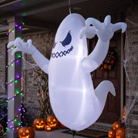 Hanging Inflatable Ghost Glowing Ghost with LED Lights Outdoor Halloween Decoration Indoor for Porch