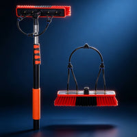 High-Reach Solar Panel Cleaning Brush Extendable Telescopic Cleaning Brush Telescoping Water-Fed Washing Kit Adjustable for Cleaners, Window Panes, Roofs