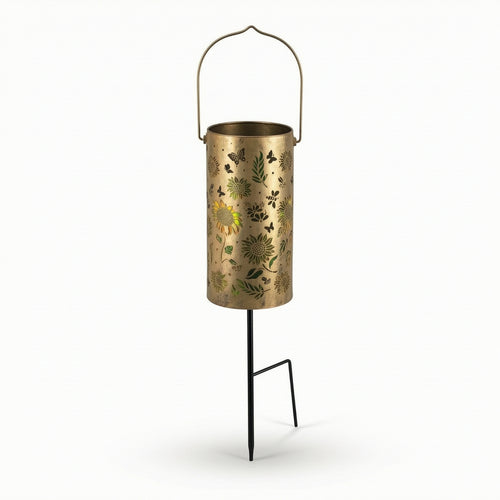 Solar Lantern with Stake Metal Lanterns Modern for Yard