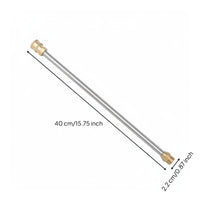Threaded Ends Pressure Washer Extension Wand Slim 40 Cm Extension Wand Brass-Colored Stainless Steel Lance