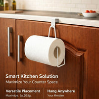 Dining Table Paper Dispenser, Wall Mounted Holder for Home Use, Under Cabinet Towel Punch Stainless Steel Roll for Homeowners