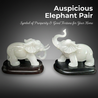Stone Elephant Statue Decor, Feng Shui Elephants Pair Statues, Decorative Elepha #variant:10-11*6*7-8 cm (Small)