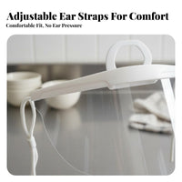 Anti-Fog Clear Food Service Mask Breathable Plastic Mouth Cover Adjustable Ear Loops for Chefs, Caterers, Catering, Kitchen, Beauty Salon
