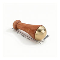 Brass Massage Stick with Wooden Handle Handheld Massager Manual for Home, Travel
