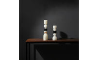 Sculptural Candle Holder Glossy Stacked Candlestick Elegant Candle Holder with Sculptural Design for Entry Console