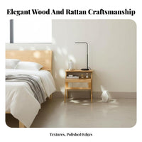 Bedside Storage Table Modern Design Nightstand sturdy Wood Legs for residents