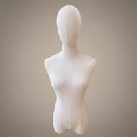 Dress Form with Head Freestanding Female Mannequin Torso Decorative Cloth Covered Mannequin for Boutique