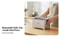 Food-Grade Stainless Steel Tofu Mold Long-Lasting Homemade Tofu Creator without Paneer Press Mold Easy to Use for Vegetarians, Home Cooks, Health Enthusiasts, Meal Planning