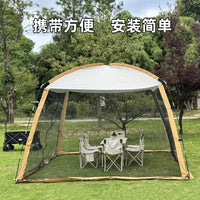 帐篷户外便携式叠野营过夜露营加厚防雨装备自动二合一网纱防晒帐