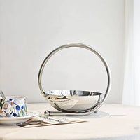 Round Mirror Tray Polished Surface Round Storage Dish Rust Resistant