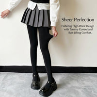 Tights for Women High Waist with Control and Lifting, Footless for Autumn Winter, 100g Warm Shaping Design