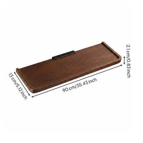 Walnut Wall Shelf Minimalist Style Washroom Shelf Space Home Storage for Vanity