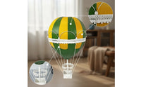 Metal Hot Air Balloon Ornament Artisanal Hot Air Balloon Decoration Painted Hanging Ornament Large for Decorators, Photographers, Taverns, Shop Panes, Studios