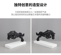 Nordic Style Hollow Running Horse Animal Sculpture for Home Decor
