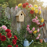 Wood Birdhouse Untreated Wooden Bird Nesting Box Decorative for Home Decor
