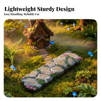 Small Landscape Walkway DIY Miniature Stone Path Realistic Miniature Stepping Stone Road for Miniaturists, Hobbyists
